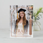 Tassel Arch Foil Graduation Announcement 箔招待状 (立ち正面)