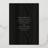 Tassel Cap Script Photo Graduation Announcement 箔招待状 (裏面)