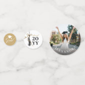 Tassel Gold Bow Graduation Party Custom Grad Photo コンフェッティ (正面)