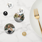 Tassel Gold Bow Graduation Party Custom Grad Photo コンフェッティ (グループ)