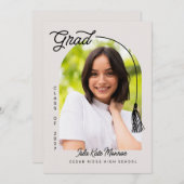 Tassel Grad Announcement with Photo 招待状 (正面/裏面)