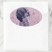 Tassels & Damaskヴィンテージ写真 – アマニ 楕円形シール (バッグ)