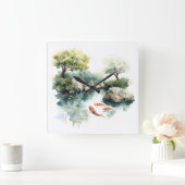 TASSEN スクエア壁時計 (ホーム)