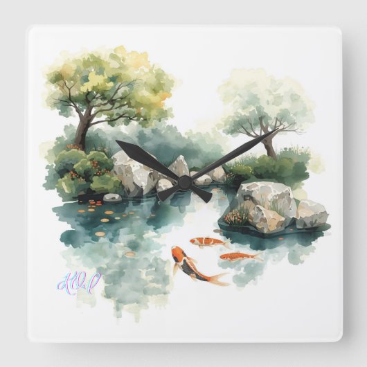 TASSEN スクエア壁時計 (正面)