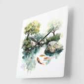 TASSEN スクエア壁時計 (傾斜)