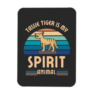 Tassie Tiger Thylacine Tasmanian Wolf Retro マグネット