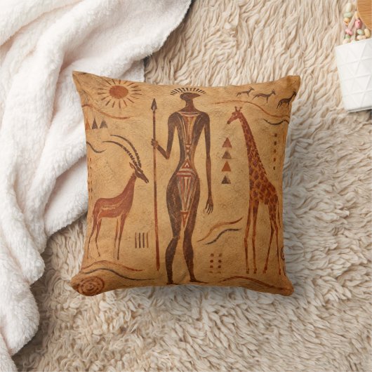 Tassili n'Ajjer Ancient Rock Art クッション (ブランケット)