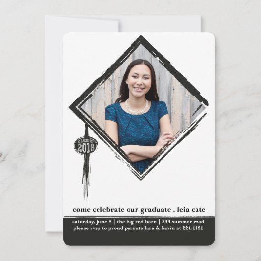 Tassleの卒業の招待状 招待状 (正面)