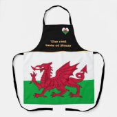 Taste of Home & Welsh Flag, Wales /Cymru料理 エプロン (正面)