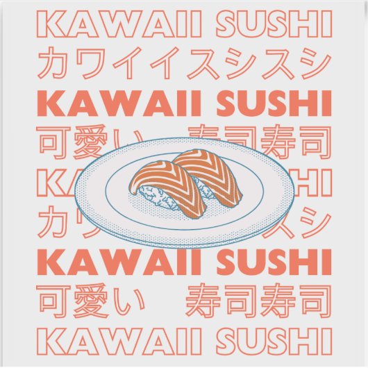 Taste of Japan Text & Sushi シール (正面)