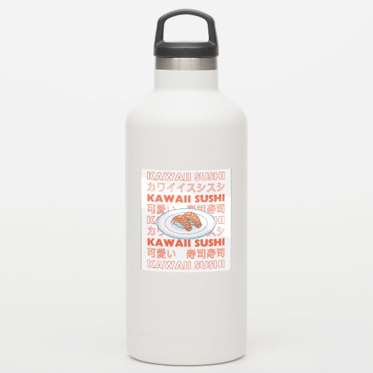 Taste of Japan Text & Sushi シール (ウォーターボトル)