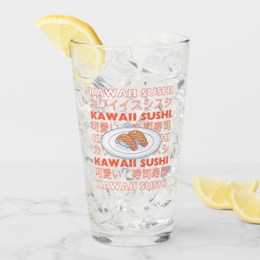 Taste of Japan Text & Sushi タンブラーグラス (アイス正面)
