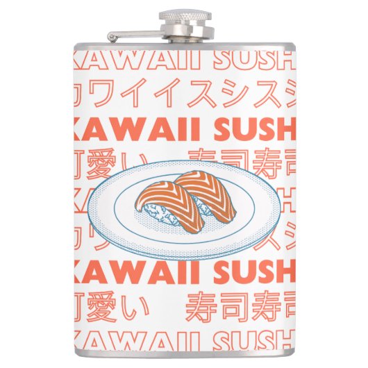 Taste of Japan Text & Sushi フラスク (正面)