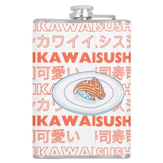 Taste of Japan Text & Sushi フラスク (裏面)