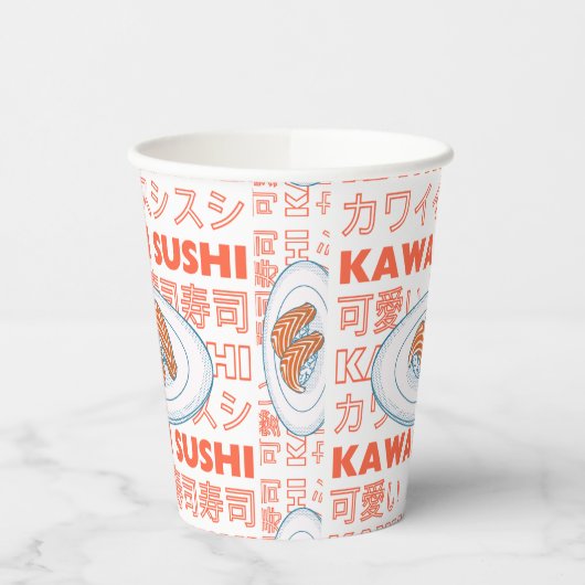 Taste of Japan Text & Sushi 紙コップ (左)