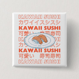 Taste of Japan Text & Sushi 缶バッジ