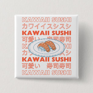 Taste of Japan Text & Sushi 缶バッジ