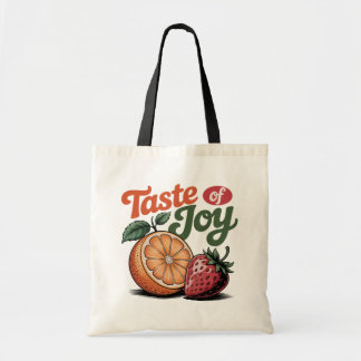 Taste of Joy レトロ オレンジ ストロベリー Tシャツ トートバッグ