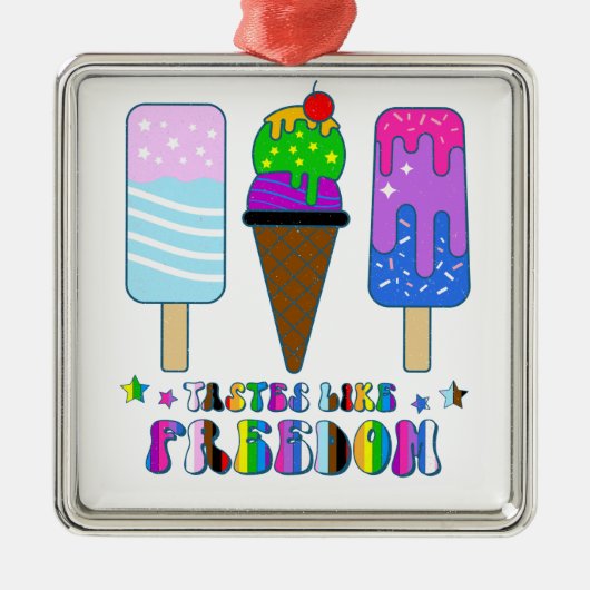 Tastes Like Freedom - LGBTQ+ 平等 メタルオーナメント (正面)