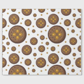 Tasty chocolate chip cookies seamless pattern ラッピングペーパー (フラット)