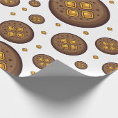 Tasty chocolate chip cookies seamless pattern ラッピングペーパー (角)