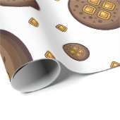 Tasty chocolate chip cookies seamless pattern ラッピングペーパー (ロールコーナー)