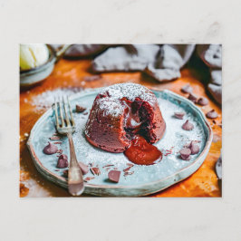 Tasty Chocolate Lava Cake Birthday シーズンポストカード