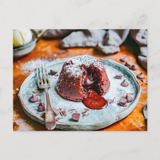 Tasty Chocolate Lava Cake Birthday シーズンポストカード (正面)