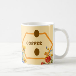 Tasty Coffee Beans & Floral Mug Sticker – Vintage  コーヒーマグカップ