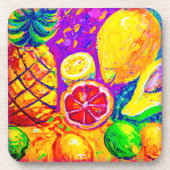 Tasty Fruits Painting. Buy Now コースター (正面)