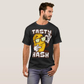 Tasty Hash Browns Breakfast Food Hash Brown animal Tシャツ (正面フル)
