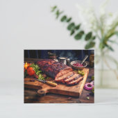 Tasty sizzling BBQ Beef Brisket ポストカード (スタンド正面)