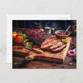 Tasty sizzling BBQ Beef Brisket ポストカード (正面/裏面)