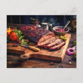 Tasty sizzling BBQ Beef Brisket ポストカード