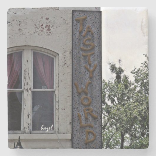 Tasty World,アテネ,ジョージア大理石コースター ストーンコースター (正面)