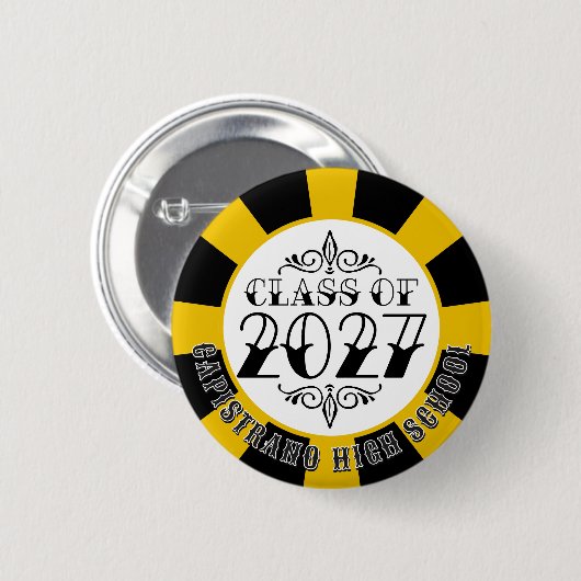 Tatスタイル グレー 2027年卒業 缶バッジ (正面&裏面)