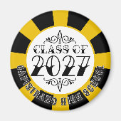 Tat風グレー 2027年卒業 マグネット (正面)