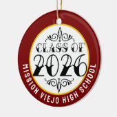 Tat Class of 2026写真卒業 セラミックオーナメント (左)