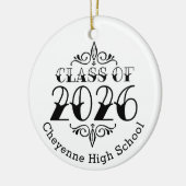 Tat Class of 2026写真卒業 セラミックオーナメント (左)