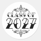 Tat-Style Class of 2027 Graduation ラウンドシール (正面)
