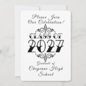 Tat-Style Class of 2027 Photo Graduation 招待状 (正面)