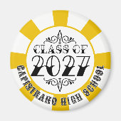 Tat-Style Gray Class of 2027 Graduation マグネット (正面)