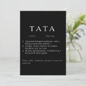 TATA定義ブラックファーザーの日/誕生日カード 招待状 (スタンド正面)