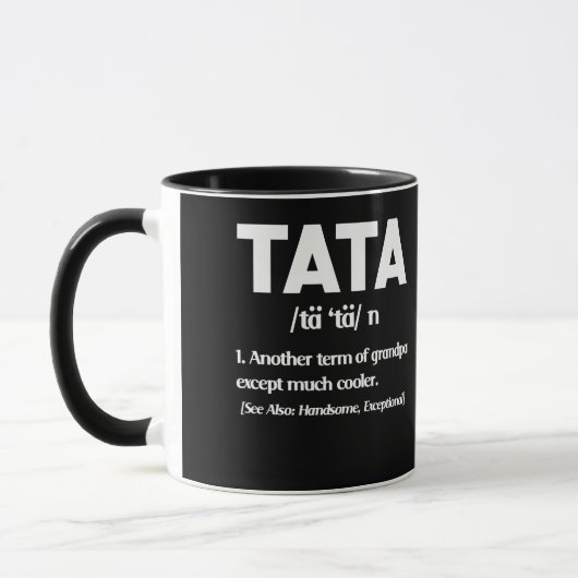 Tata definition funny Grandpa マグカップ (左)