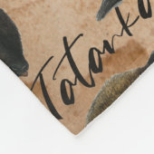 Tatankaのバッファローのバイソンの西部の家の装飾 フリースブランケット (角)