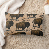 Tatankaのバッファローのバイソンの西部の家の装飾 ランバークッション (ブランケット)