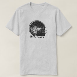 Tatankaの星アメリカのバッファローかバイソン Tシャツ