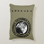 Tatanka (バッファロー)の黒及び白 アクセントクッション (裏面(縦))