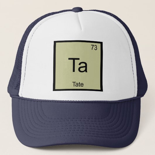 Tate Name Chemistry Element Periodic Table キャップ (正面)