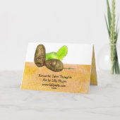 Taterのロマンチックな思考のおもしろいでキスをするなカード カード (裏面)